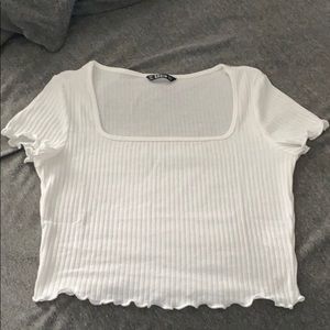 White ribbed shirt